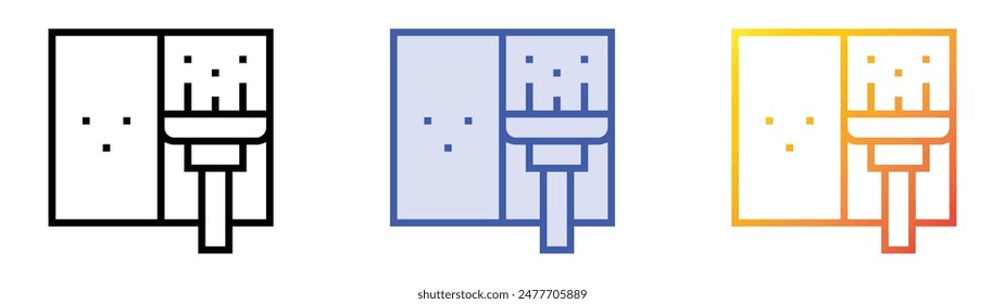 glass cleaner icon. Linear, Blue Fill and Gradient Style Design Isolated On White Background