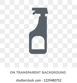 Glass cleaner icon. Trendy flat vector Glass cleaner icon on transparent background from Cleaning collection. 