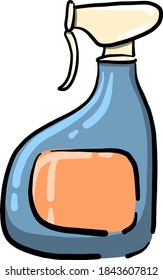 Glass cleaner, illustration, vector on white background