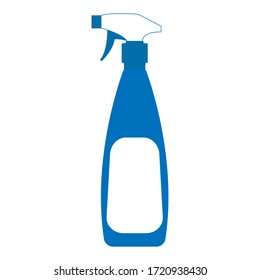 Glass Cleaner vector ,blue icon isolated on white background. Detergent for window
