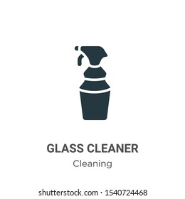Glass cleaner vector icon on white background. Flat vector glass cleaner icon symbol sign from modern cleaning collection for mobile concept and web apps design.