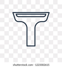 Glass cleaner vector outline icon isolated on transparent background, high quality linear Glass cleaner transparency concept can be used web and mobile