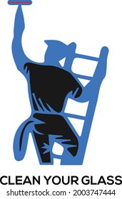 Logotipo de limpieza de vidrio Este logotipo está en formato vectorial. 