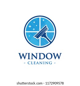 Glass cleaning logo. Vector and illustration.