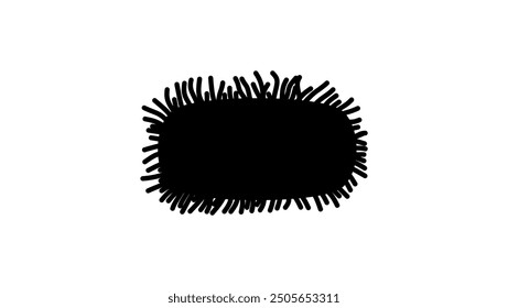 Glass Cleaning Sponge,  Black Isolated Silhouette