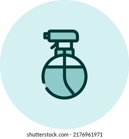 Vidrio de limpieza, ilustración, vector sobre fondo blanco.