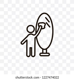 Glass cleaning vector linear icon isolated on transparent background, Glass cleaning transparency concept can be used for web and mobile
