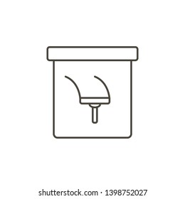 Glass cleaning, window cleaning vector icon. Simple element illustration from UI concept.  on white background