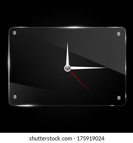 glass clock, vector illustration