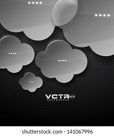 Glass Clouds - eps10 Modern Background
