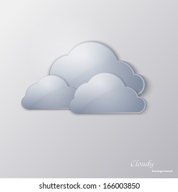 Glass clouds on a gray background