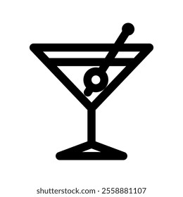 a glass of cocktail, beverage, drink, vector illustration