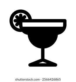 a glass of cocktail, beverage, drink, vector illustration