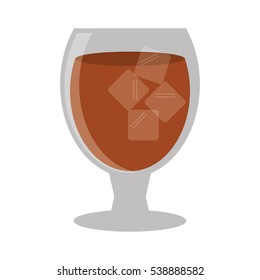 glass cocktail cup ice cubes design style