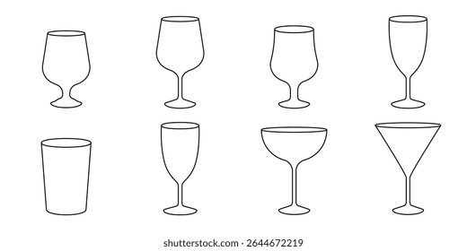 Glass cocktail. Drink Glass vector