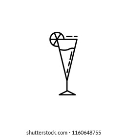 glass of cocktail dusk icon. Element of drinks and beverages icon for mobile concept and web apps. Thin line glass of cocktail icon can be used for web and mobile