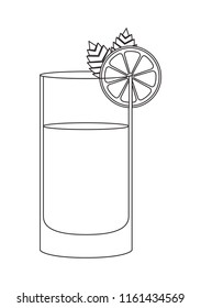 glass cocktail with fruit