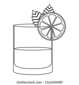glass cocktail with fruit