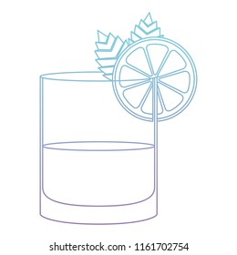 glass cocktail with fruit