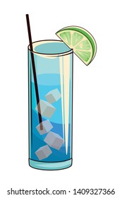 glass with cocktail icon cartoon vector illustration graphic design