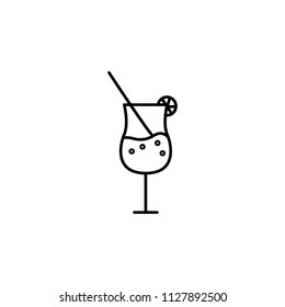 glass of cocktail icon. Element of drinks icon for mobile concept and web apps. Thin line glass of cocktail icon can be used for web and mobile. Premium icon on white background