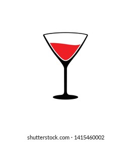 Glass cocktail icon, Glass cocktail vector