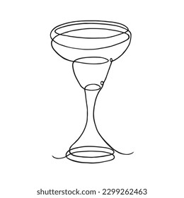 glass, cocktail, lineart, drawing, vector