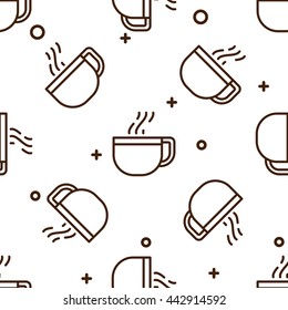 Glass coffee cup pattern