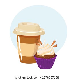 a glass of coffee with dessert
