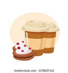 a glass of coffee with dessert