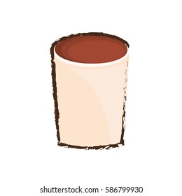 glass coffee drink liquor vector illustration eps 10