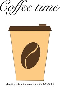 Glas Kaffee auf Postkarte