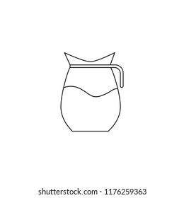 glass coffee icon outline vector