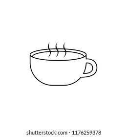glass coffee icon outline vector