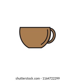 glass of coffee icon vector