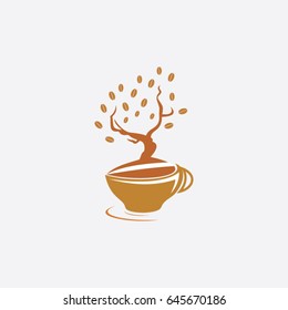 glass coffee logo, icon food