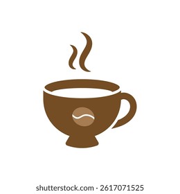 glass coffee logo icon illustration flat