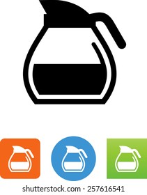 Glass coffee pot icon