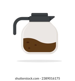 Glass Coffee Pot Icon Vector Design.