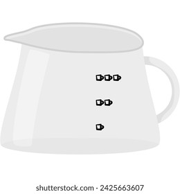 glass coffee server, specialty coffee, pour over coffee equipment, illustration vector 