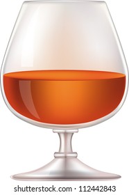 Glass with cognac
