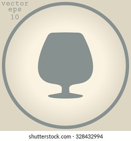 Glass with cognac 