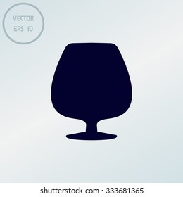 Glass with cognac 