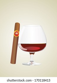 glass of cognac or brandy