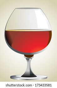 glass of cognac or brandy 