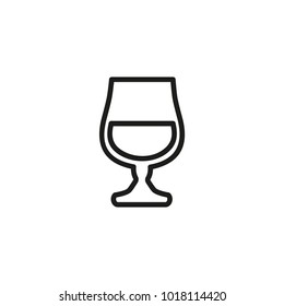 Glass of Cognac Line Icon
