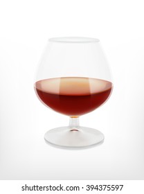 Glass of cognac. Vector icon. EPS10