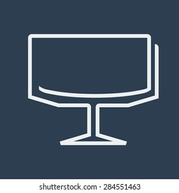 Glass for Cognac, Whiskey, Brandy From the Lines.Vector illustration