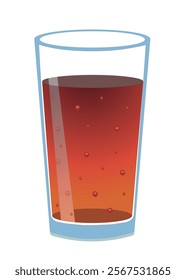 glass of cola drink illustration