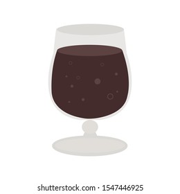 Glass of cola drink vector illustration